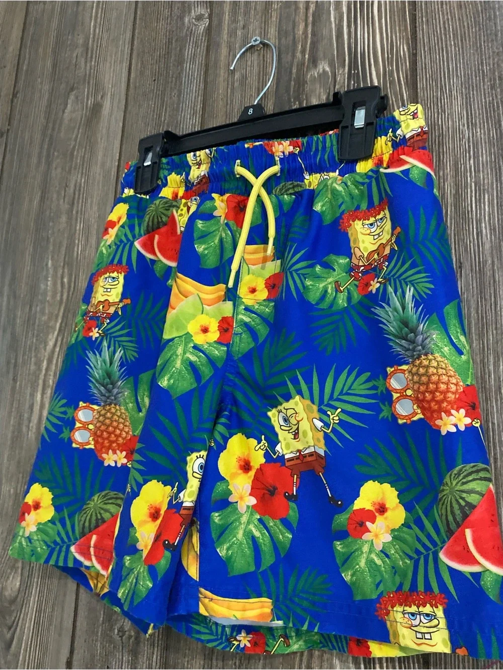 Kids Nickelodeon SpongeBob Tropical Swim Shorts - Blue, Yellow, Green, Red